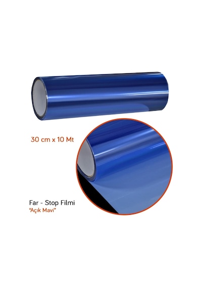 Carub 30 Cm X 10 Mt Açık Mavi Far Stop Filmi Br1190444