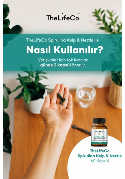 TheLifeCo Spirulina Kelp & Nettle 60 Kapsül