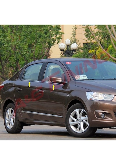 Peugeot 301 Krom Cam Çıtası Tk 2012 Üzeri 4Prç Paslanmaz Çelik N11.5637