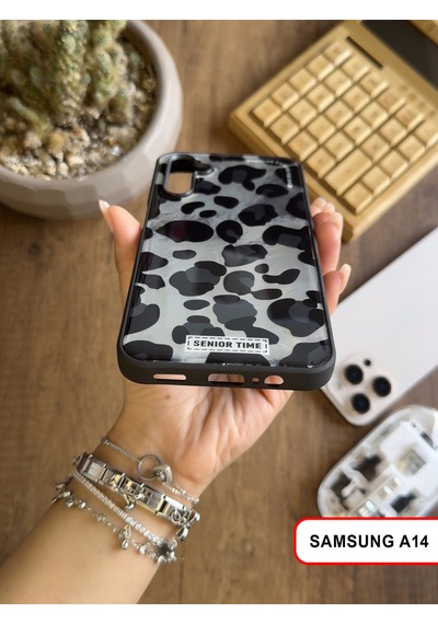 Samsung Galaxy A14 Uyumlu Lüks Leopar Desenli Silikon Telefon Kılıfı Desen5