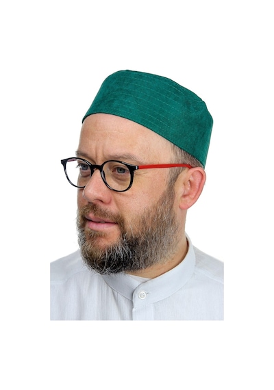 Kubbeli Sert Kalıp Takke - Yeşil