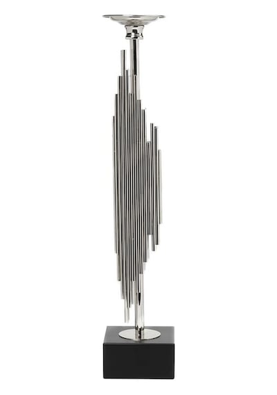 Vitale Silver Çubuk Şamdan 10 10 51 Cm Çok Renkli