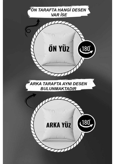 Bej Sade Çift Taraflı Yastık Kırlent Kılıfı Krl128n11
