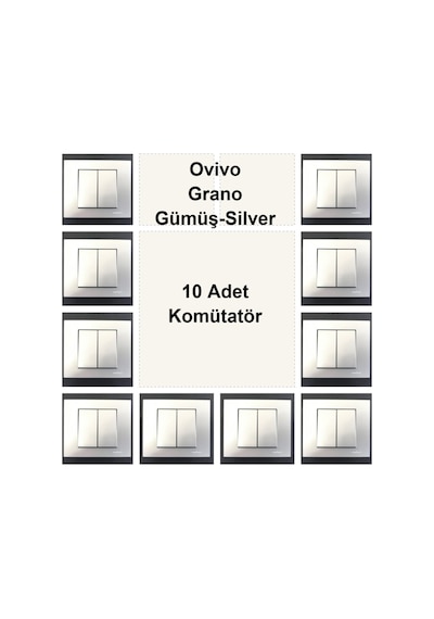 Ovivo Grano Gümüş-silver 10 Adet Komütatör