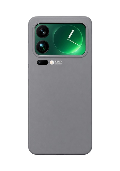 Mi 17 Pro Max Uyumlu İçi Kadife Kaplamalı Silikon Kılıf Airline Serisi Gri