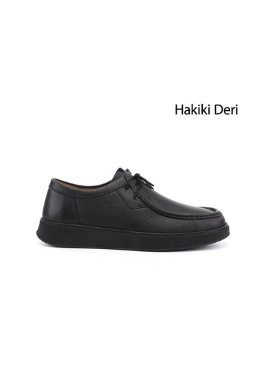 Gönderir Erkek Siyah Floter Bağcıklı Hakiki Deri Ayakkabı Ddma86942894
