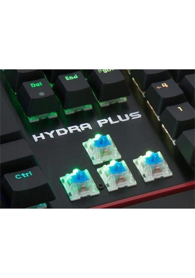 Rampage Hydra R6 Plus Usb Kablolu Full RGB Audio Portlu Mekanik Gaming Q Klavye