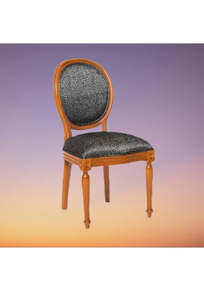 Sandalye MADALYON Model Kayın İnce Torna RETRO ayak Parlak ceviz Natüre Kumlu Örgü Kumaş El yapım