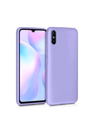 Xiaomi Redmi 9a Kılıf Kamera Korumalı Silikon Rubber Arka Kapak Lila