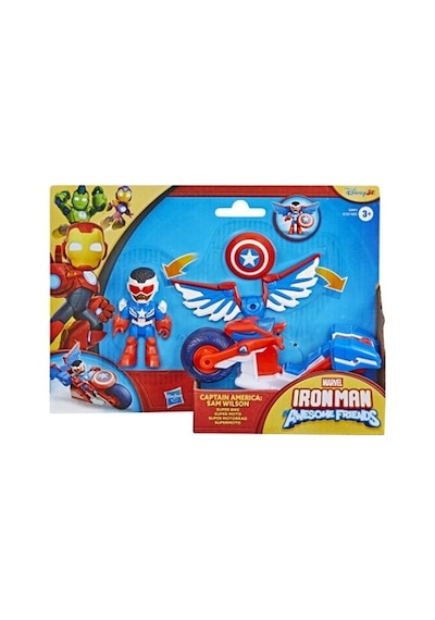 Captain America Aksiyon Figürü Ve Super Bike Seti, Eğlenceli Oyun