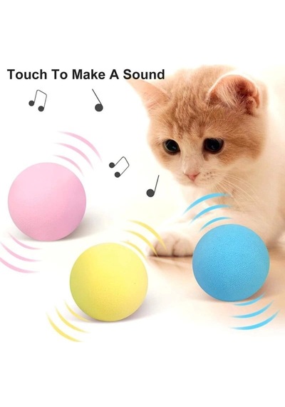 Sesli Akıllı Kedi Oyuncak Topu 5 CM