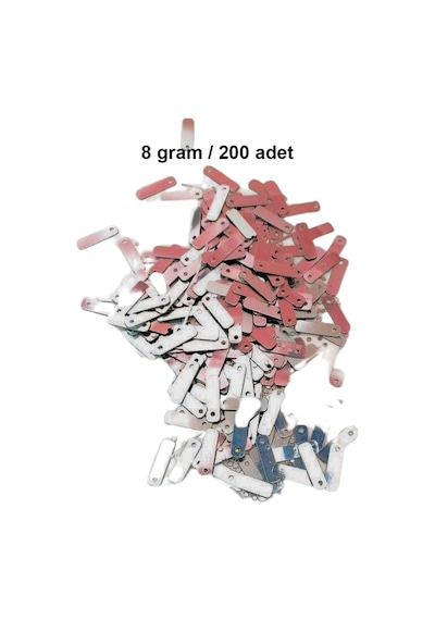 Koyu Pembe 15 X 5 Mm Dantel Oya Yazma Halhal Abiye Lazer Kesim Pul 200 Adet / 8 Gram