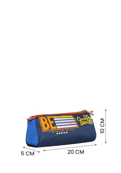 Koyu Lacivert Be Happy Tek Bölmeli Unisex Kalemlik