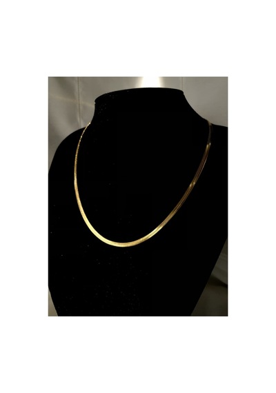Nature Kalın Düz Yılan 45 Cm Gold İtalyan Zincir Gold - 582795844 Gold
