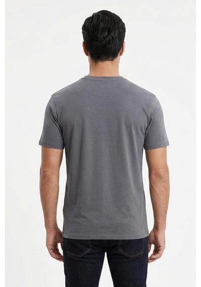 Uki Füme Comfort Fit Bisiklet Yaka Basic T-shirt