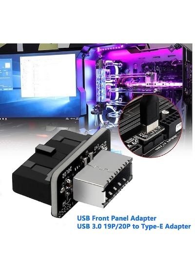 5209 Type-e To Usb 3.0 19 Pın Anakart Çevirici Dönüştücü Adaptör