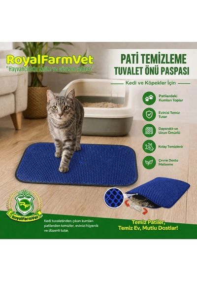 Royalfarmvet Elekli Tuvalet Önü Kedi Köpek Paspası 40x60