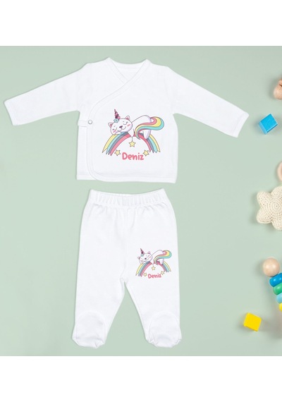 Bk Kids Kişiye Özel Hastane Çıkışı, Bebek Kıyafeti, Yeni Doğan Bebek Hediyesi, 6 Parça Beyaz Bebek Elbise Giyim Seti-19