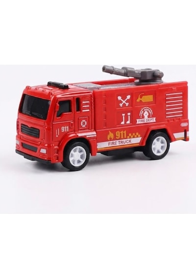 3'lü Metal Çek Bırak İtfaiye Araba Seti - Dayanıklı Diecast Oyuncak İtfaiye Araçları