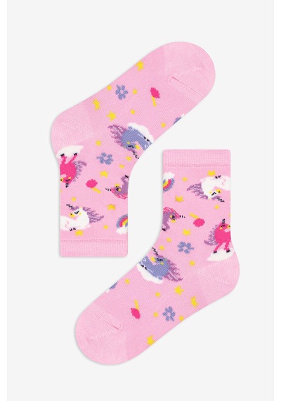 Penti Kız Çocuk Mavi Unicorn 3lü Çok Renkli Soket Çorap