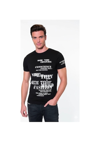 Alfa Aksesuar 03 Berrak Erkek Yazı Baskılı T-shirt 1046 Beyaz L