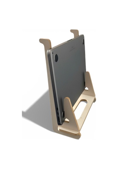 Ergonomik Ahşap Laptop Standı Laptop Yükseltici Dekoratif Ve Tüm Modellerle Uyumlu