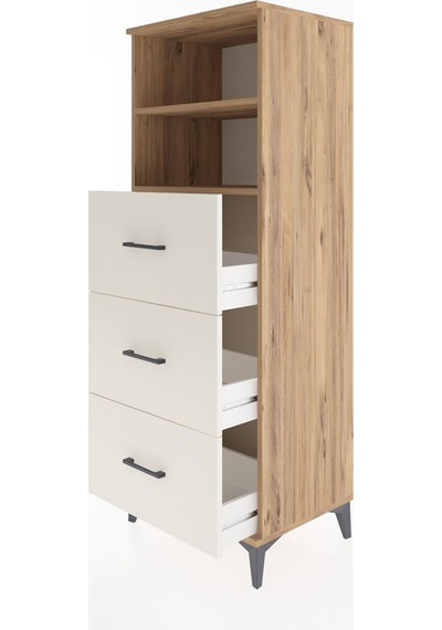 Hyperion Dolap 2 Raflı 3 Çekmeceli 60x44x163 Çam-aytaşı Çam