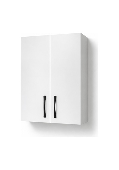 Selen Çift Kapaklı Banyo Üst Dolabı 2 Bölmeli Duvara Monte Banyo Dolabı Beyaz 60x30x60 Cm Beyaz Beyaz