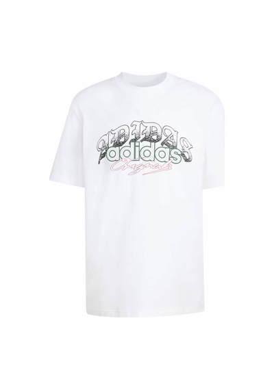 Whıte Adidas Erkek Günlük T-shirt Gfx T Ke0136 Beyaz