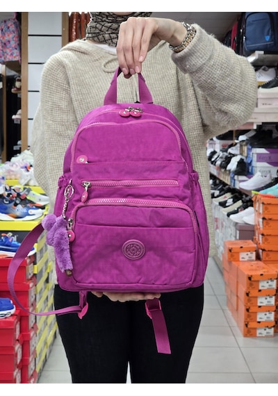 My Polo 2113-8745 Kadın Krinkıl Kumaş Çok Gözlü Astarlı Petli Su Mor