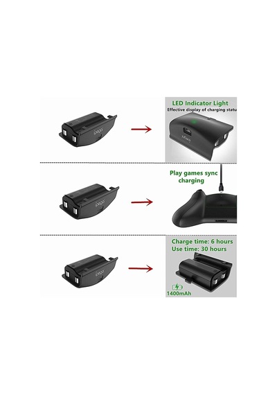 Xb-001 Şarj Kablolu Xbox One-one X-one S 1400mah Joystick Batarya