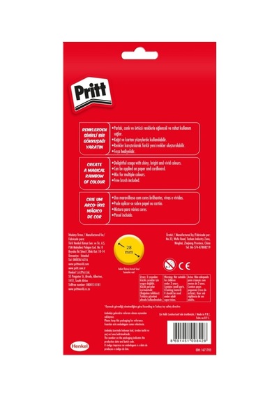 Pritt 21 Renk Suluboya Büyük Tablet Karışık