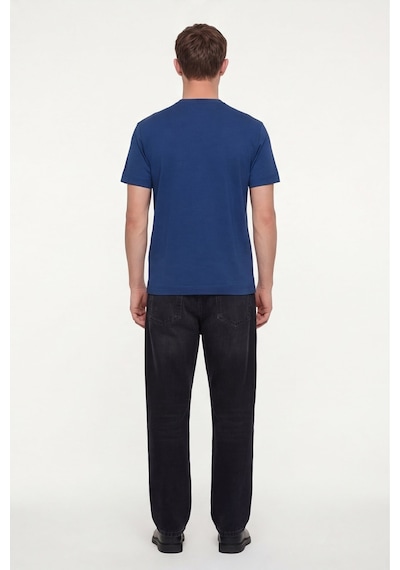 Sabri Özel Erkek Parlement Normal Kesim Regular FitPamuk Dokuma Bisiklet Yaka Basic T-shirt
