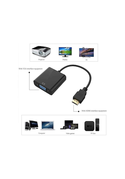 Hdmi To Vga Kablo Çevirici Dönüştürücü Görüntü (533633502)