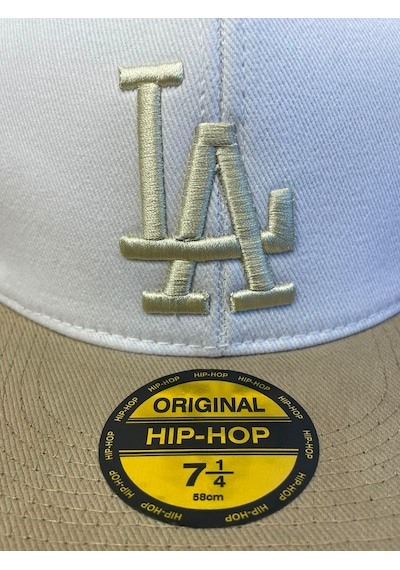Hamze La Los Angeles Hiphop Snapback Rapper Baseball Drip Şapka Cap Beyaz - Bej