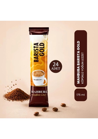 Mahbuba Barista Gold Kahve Kupa Bardak Hediyeli 24x18gr Hazır
