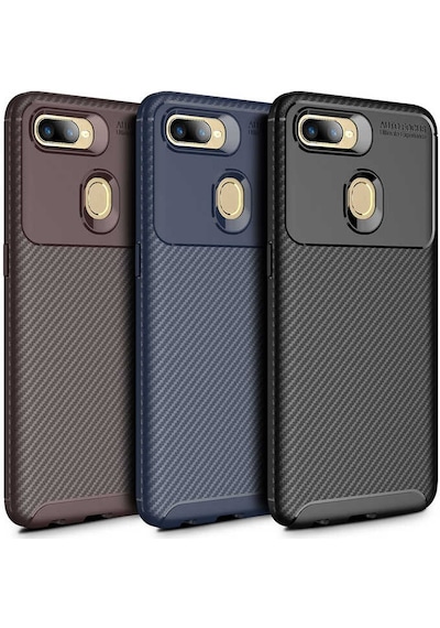 Oppo A7x Kılıf Zore Negro Silikon Kapak Lacivert