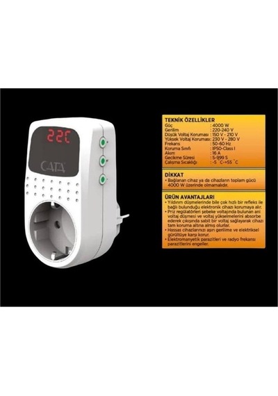 Cata Ct 9187 Akım Korumalı Priz Çocuk Koruması İle Güvenli Kullanım Cata 0