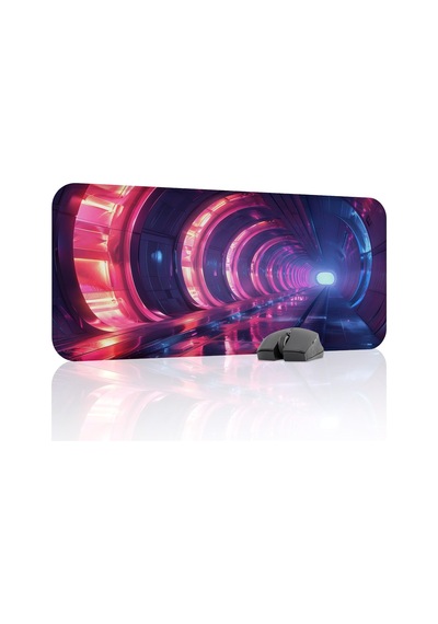 Fütüristik Gaming Mouse Pad Kauçuk Kaymaz Taban Mousepad V5, 70x30 Xl