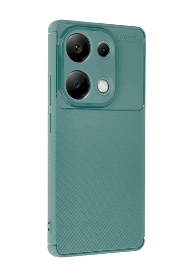 Xiaomi Redmi Note 13 Pro 4g Uyumlu Kılıf Auto Focus Karbon Kapak - Koyu Yeşil