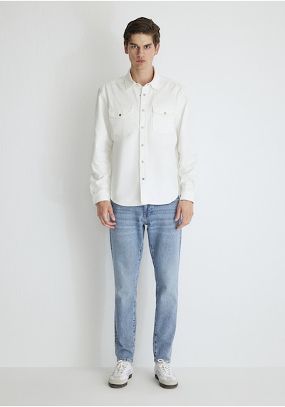 Mavi - Ted Casual Ekru Jean Gömlek 0210909-86620 Ekru