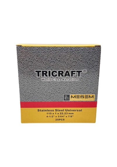 Tricraft Inox Metal Kesici Taş 115x1.0x22 MM 25'li Set Paket