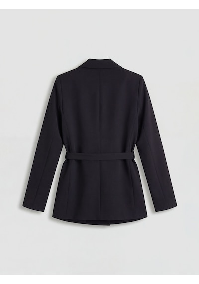Lcw Vision Siyah Kemerli Krep Kadın Blazer Ceket
