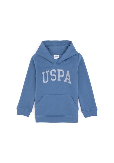 U.S. Polo Assn. Kız Çocuk Koyu Mavi Kapüşonlu Basic Sweatshirt 50296388-VR032