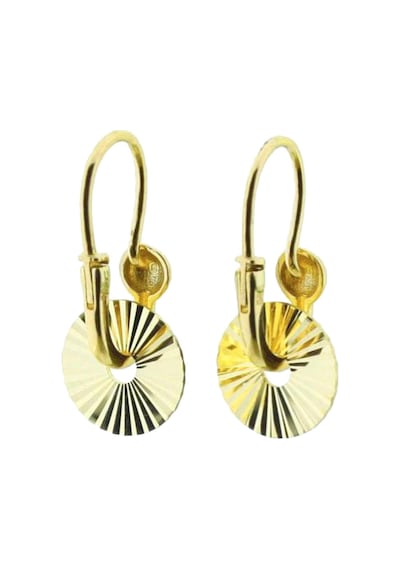 Daire Sallantılı Altın Arnavut Küpe Sarı Altın