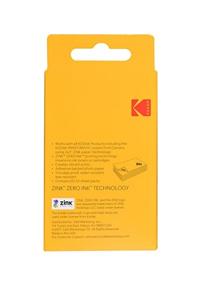 Zink Fotoğraf Kağıdı, 50 X 76 Mm, Anında Film, 50'li Paket Diğer