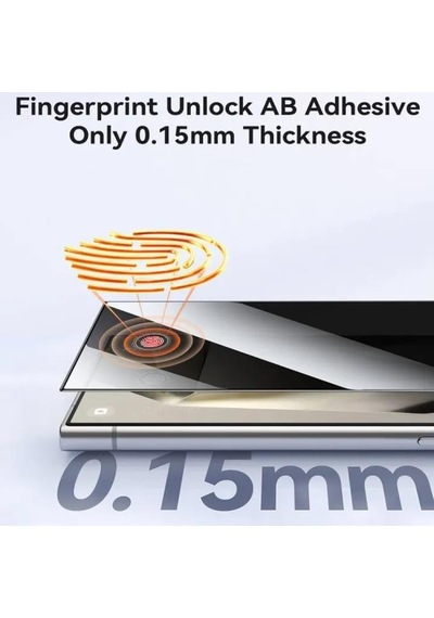 Samsung Galaxy S25 Ultra 6.9 Uyumlu Hayalet Kırılmaz Cam Tam Kaplayan Ekran Koruyucu