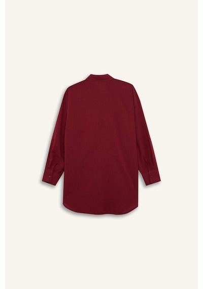 DeFacto Regular Fit Pamuklu Plaj Gömleği-Fall in Love W8241AZ25SMBR285 Bordo