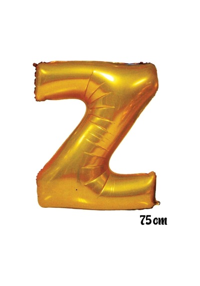 75 Cm Z Harfi Folyo Balon Altın Krem