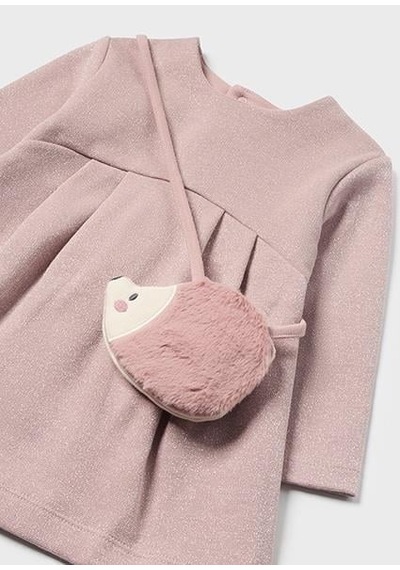 Mayoral Kız Bebek Pembe Elbise Çanta Takım 02915 Pembe